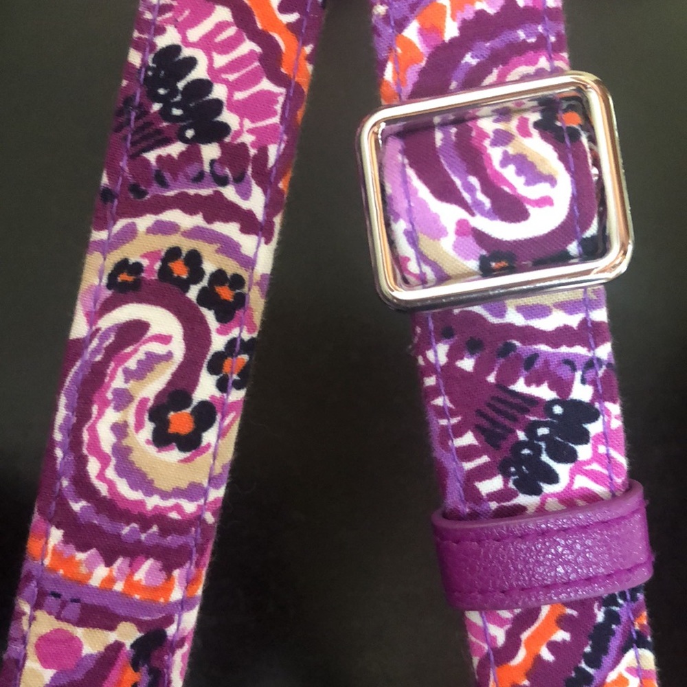 VERA BRADLEY Crossbody Hipster Purple/ Orange Paisley Bag/ Purse - Picture 13 of 13